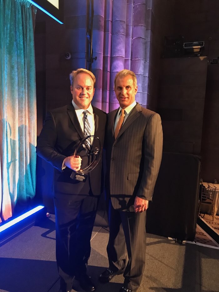 Lifetime Achievement award from Invest in Others in Manhattan with Guy Adami from CNBC