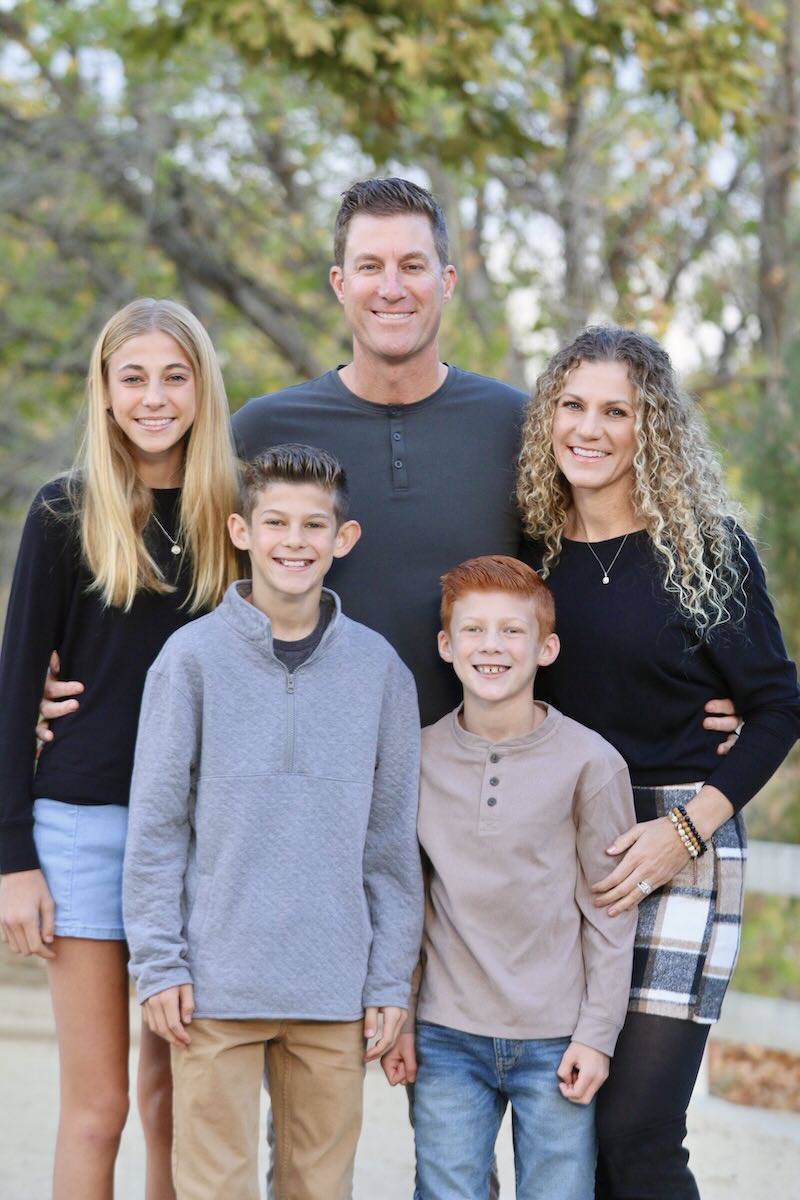 Adam Skumawitz with his family